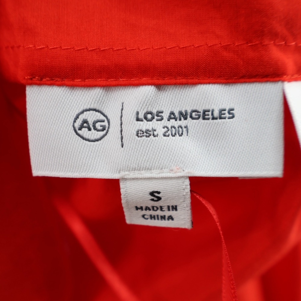 AG Los Angeles Red Off Shoulder Cotton Silk Blouse Top S NWOT Boho - Picture 4 of 6